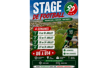 ➡️ Stages d'été - Juillet 2026 ⚽️